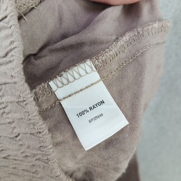 100% Rayon Short A-Line Skirt Size XS (W26) Casual Office Solid Taupe - Picture 9 of 9